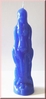Figure candle woman blue for magic rituals