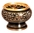 Brass vessel with net insert Black / Gold