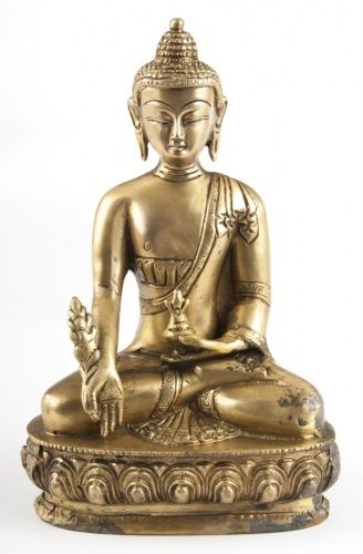 Medizin-Buddha Messing ca 20 cm Buddha  Budda Wetterfest NEU 