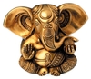 Ganesh, 13 cm Brass massive 1.7 kg