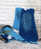 Towel organic cotton kbA48x109cm ocean blue-azur 48x109cm ozean...